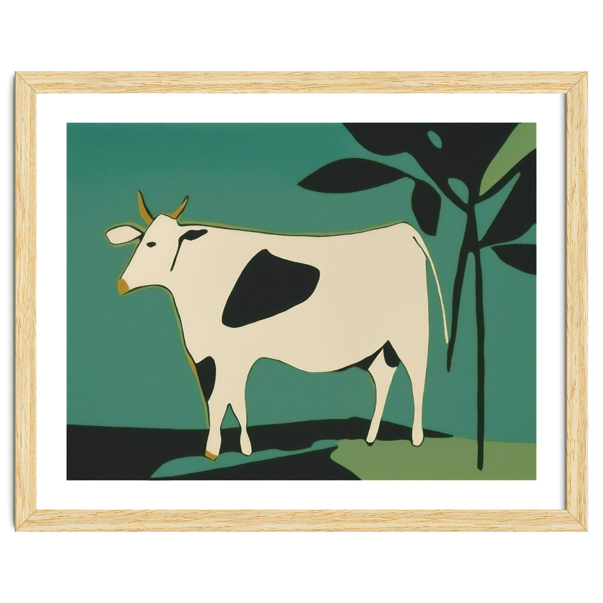 Cow in Green Landscape