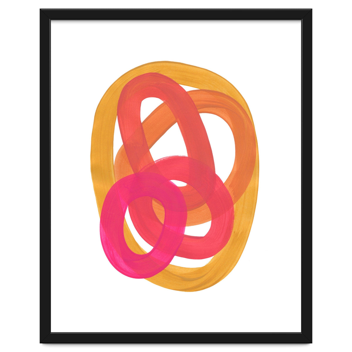 Warm Candy Colors Magenta Yellow Nesting Circles Ombre