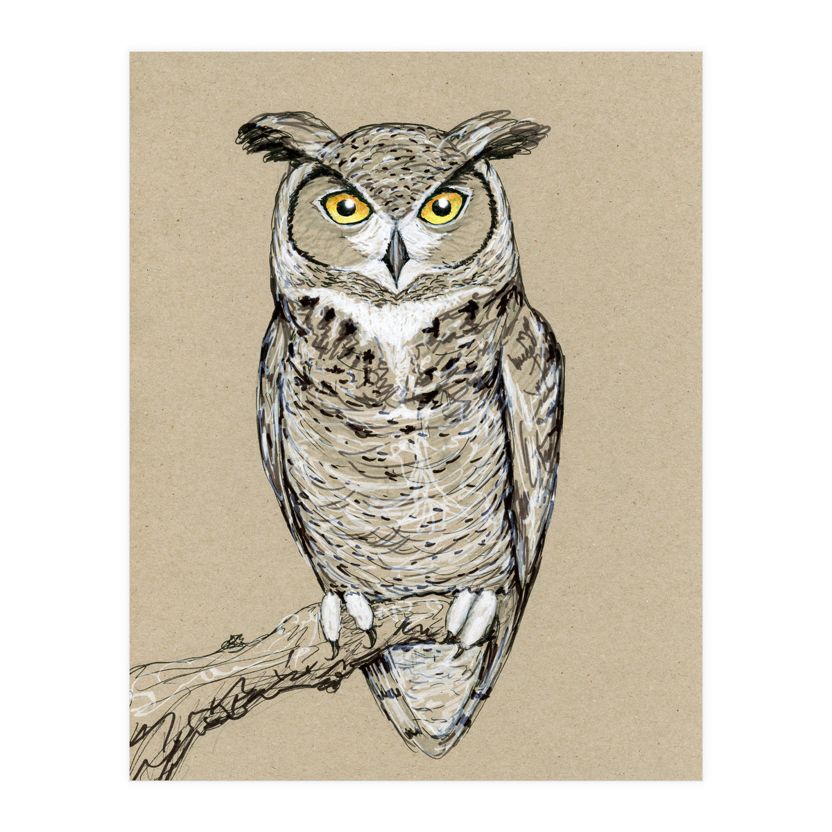 Great horned owl (Print Only)