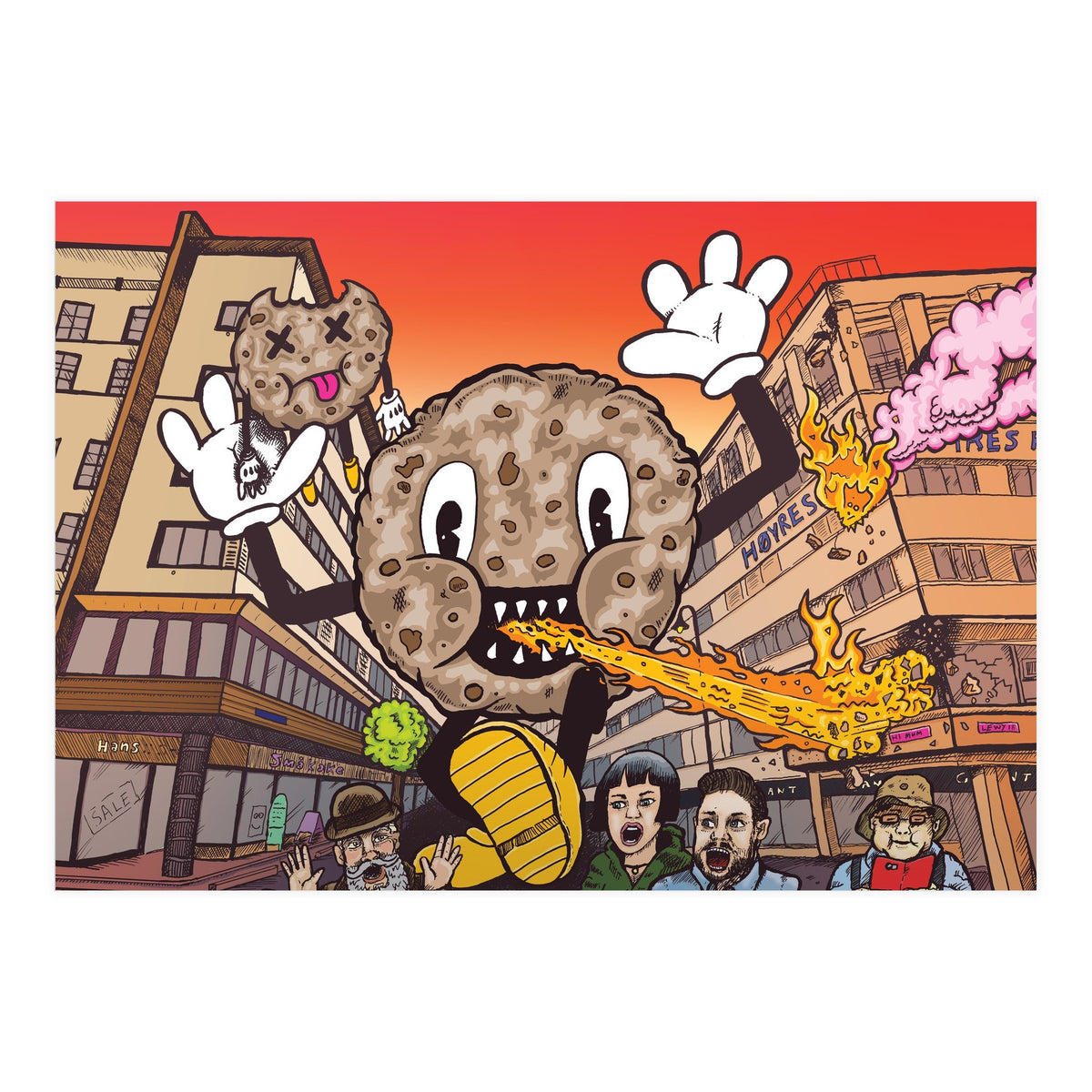 Cookie Monster 12.3% ABV Bourbon Barrel Aged Coconut Chocolate Chip Stout - Amundsen Brewery (Print Only)