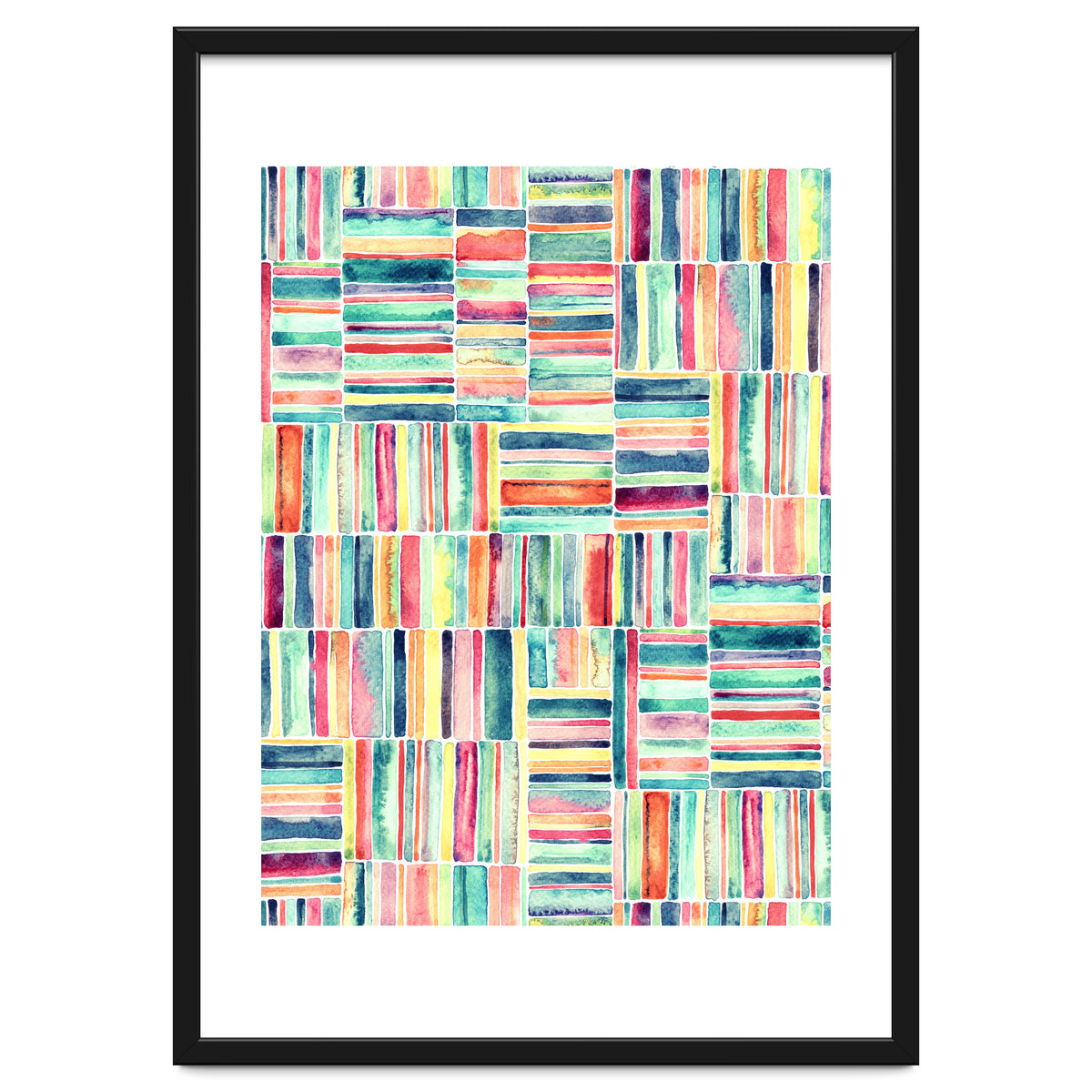 Retro Beach Chair Pastel Watercolor Stripes