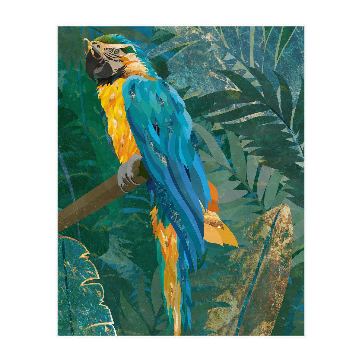 Macaw Meditation in the tropical jungle (Print Only)