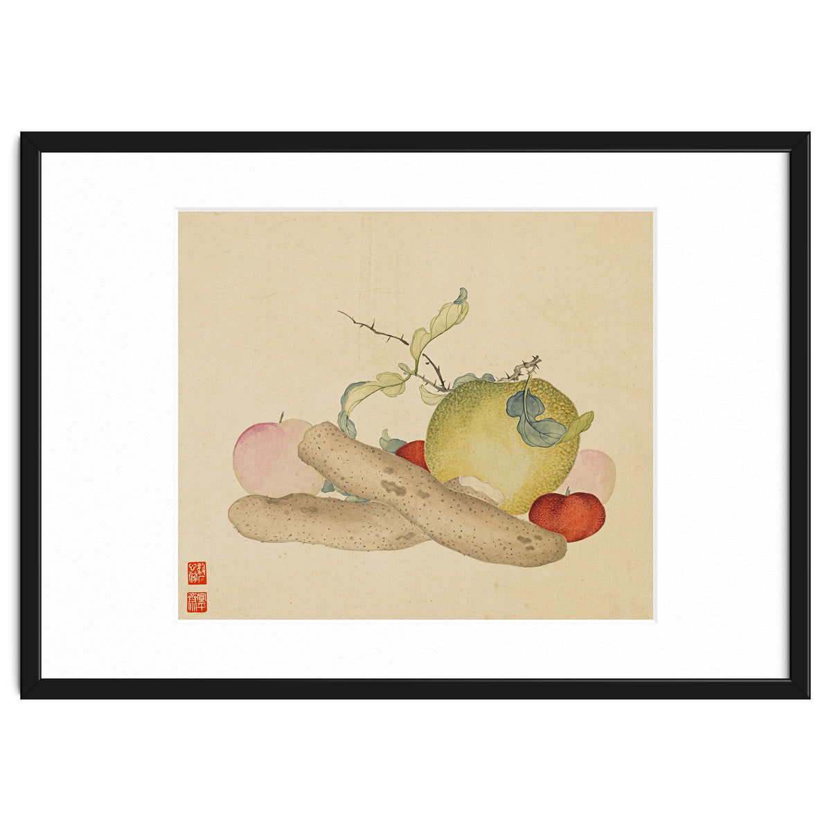 Wang Chengyu~flowers And Vegetables, Vegetables, Fruits, Yam, Apple, Pear