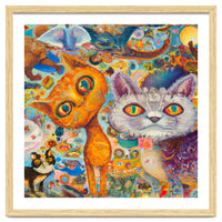 Chaotic and Colorful Fantasy Cat Collage 14