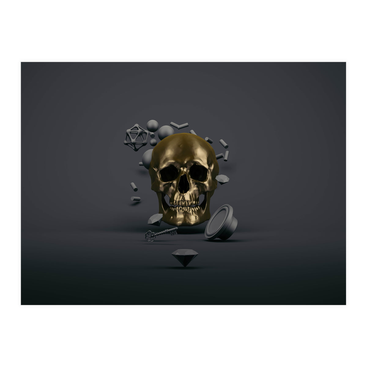 Golden Skull (Print Only)