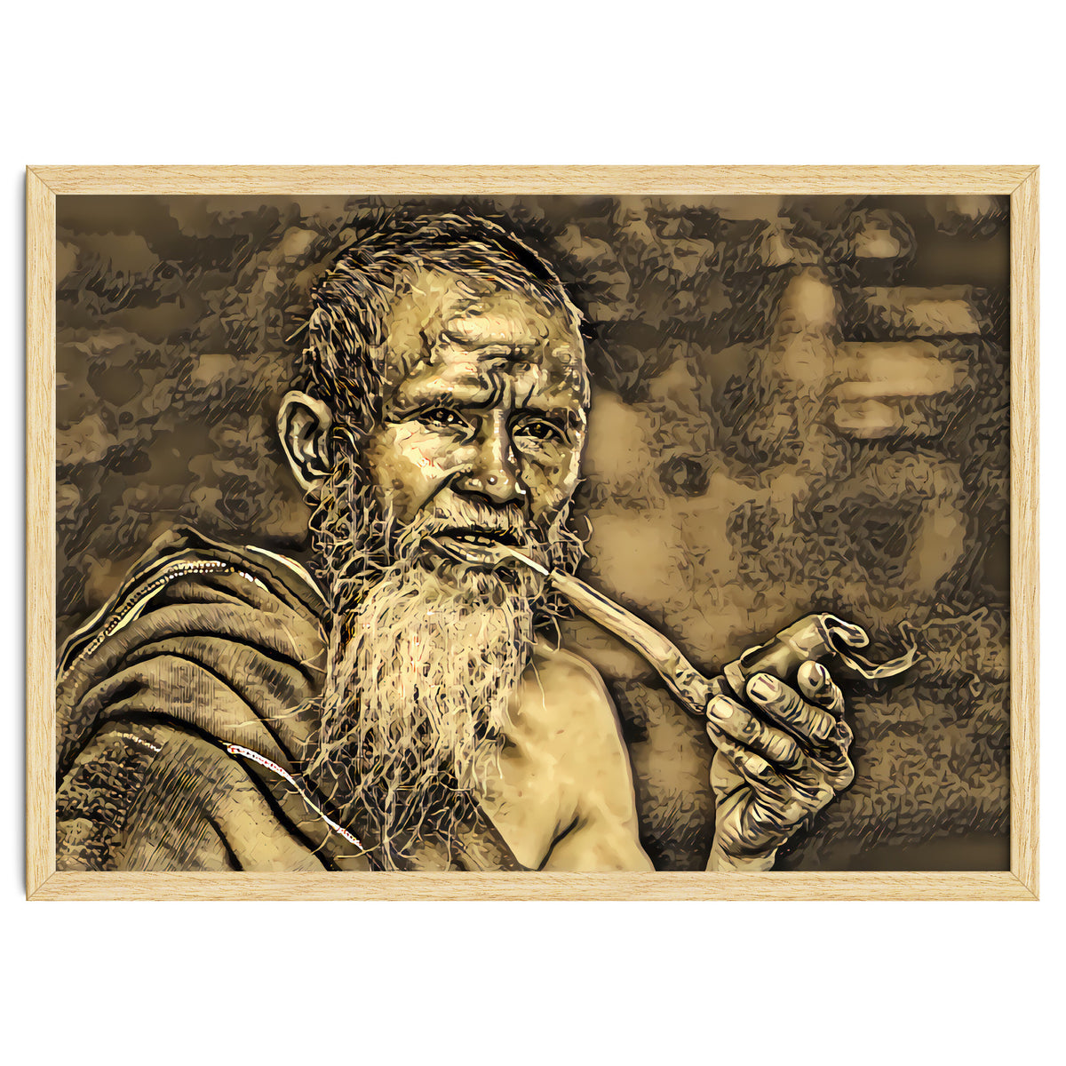 Old Man with Pipe