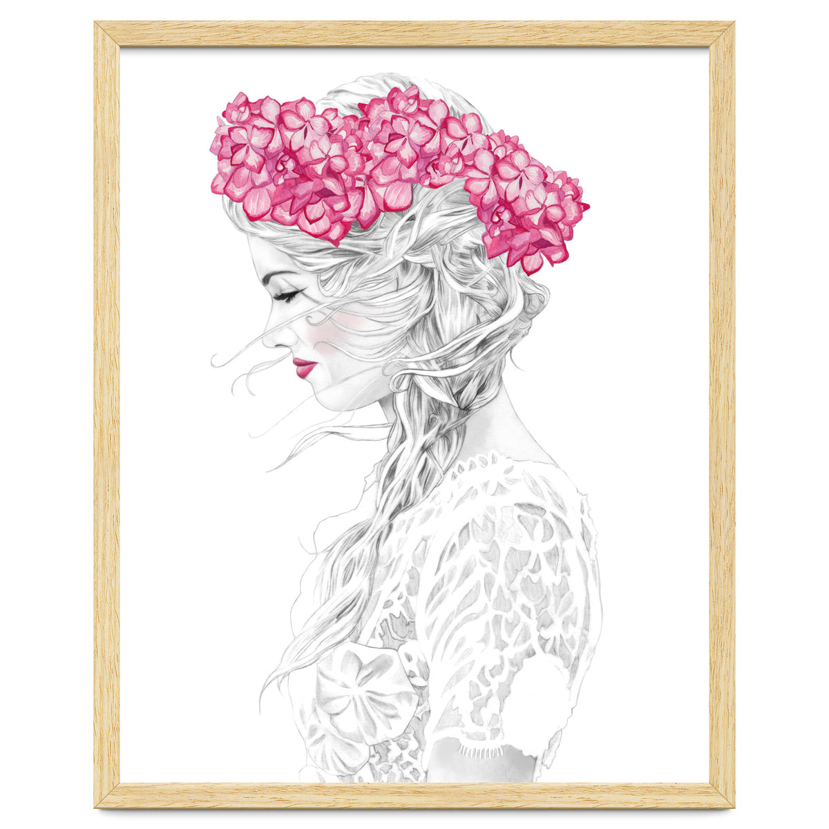 Pink Hydrangea Girl