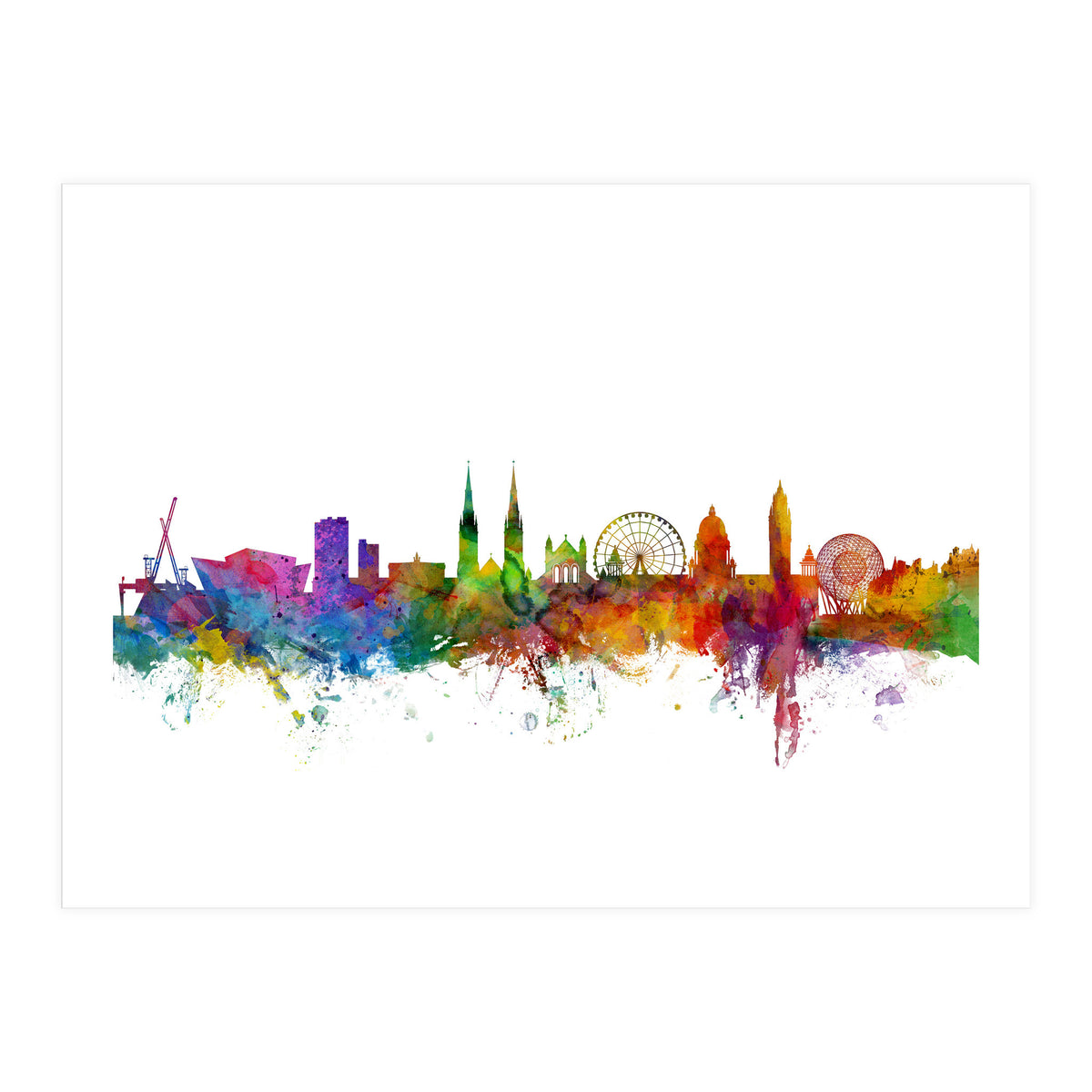 Belfast Northern Ireland Skyline (Print Only)