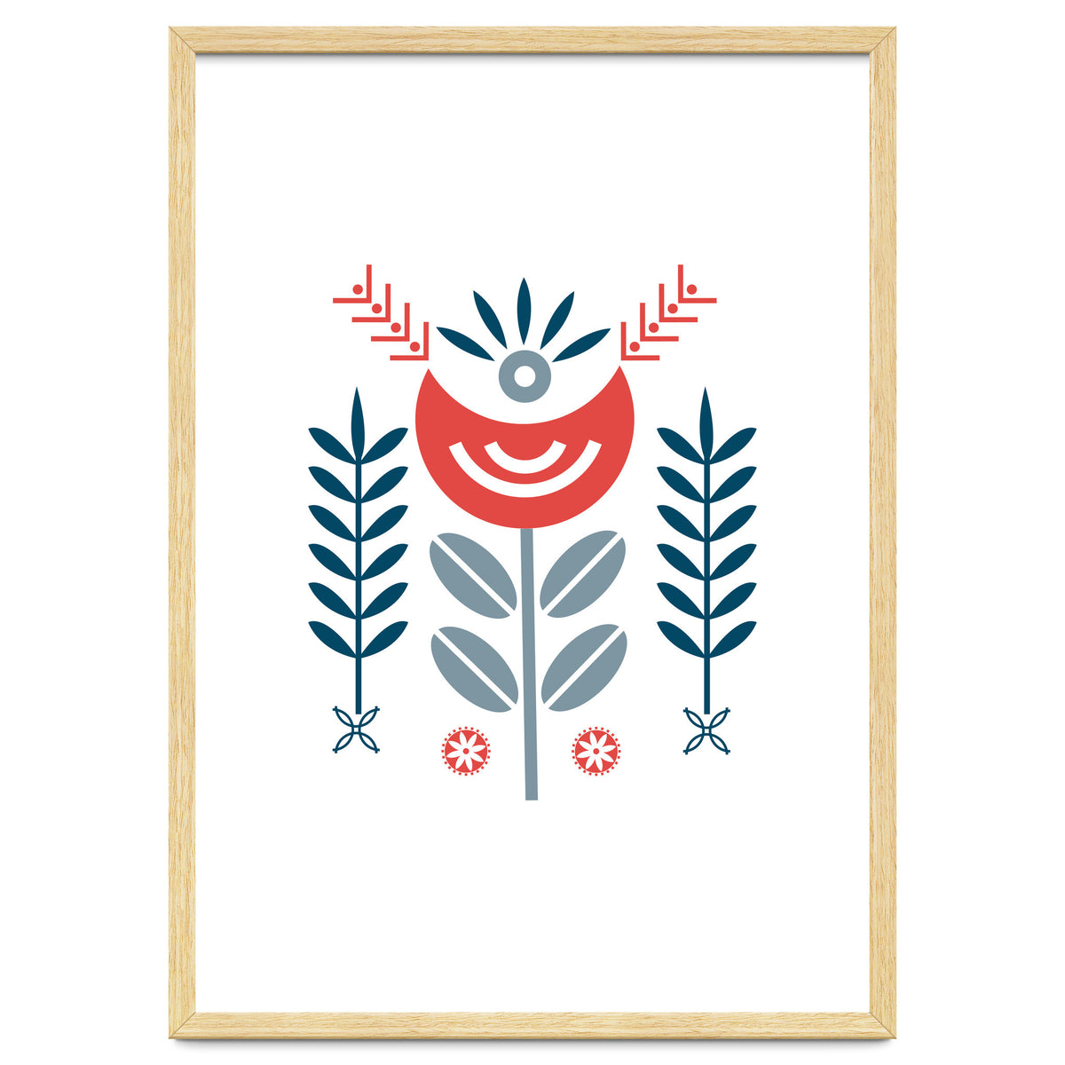 Scandi Folk Flower Pattern
