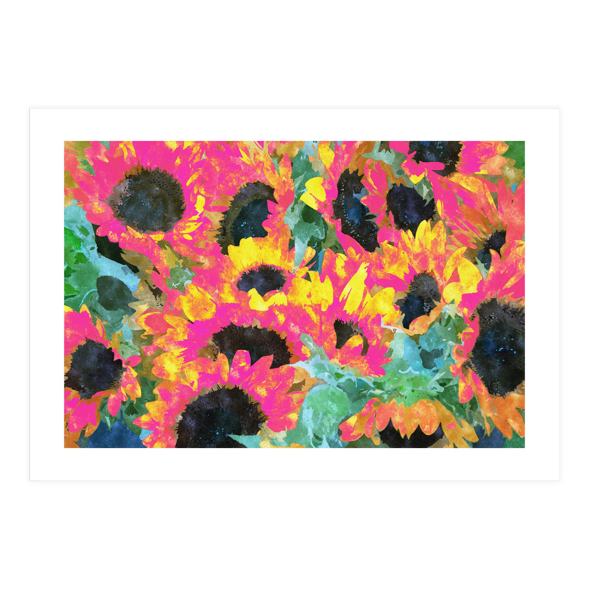Pink Sunflowers (Print Only)