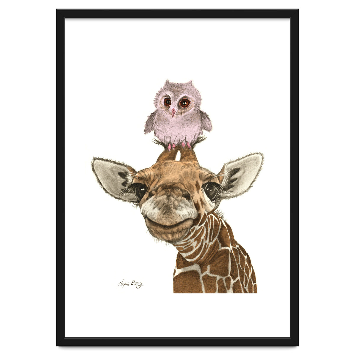 Giraffe and Owl