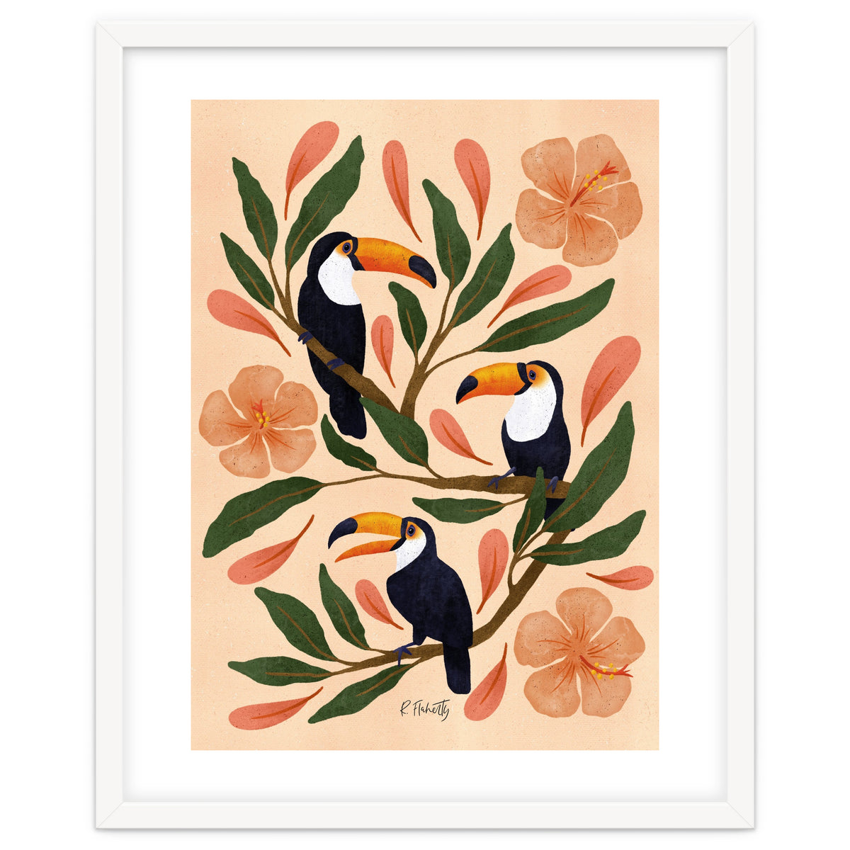 Toucans in the Hibiscus