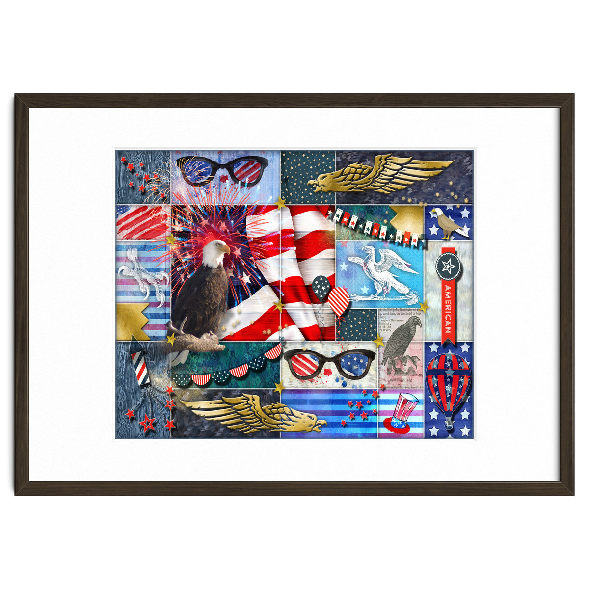 Americana Eagles Collage