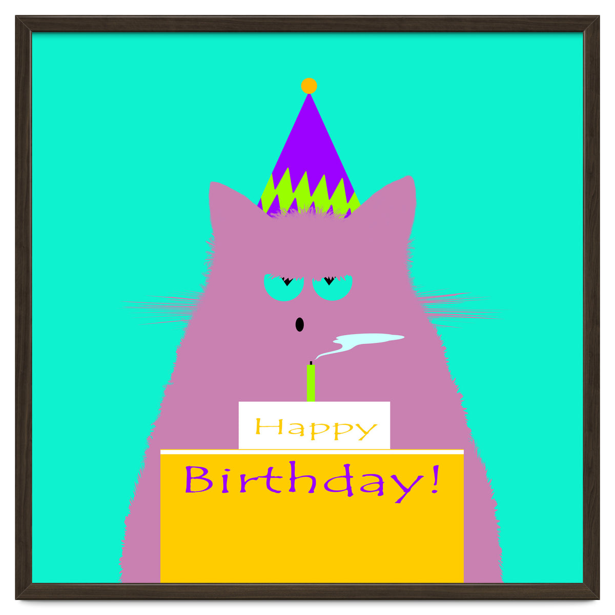 Birthday Lilac Cat
