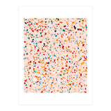 Blush Terrazzo | Pink Eclectic Speckles | Abstract Confetti Painting | Chic Bohemian Illustration (Print Only) thumbnail
