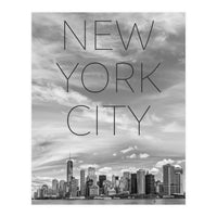 NYC Lower Manhattan & Hudson River | Text & Skyline (Print Only)