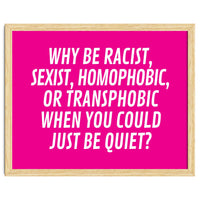 Why Be Racist, Sexist, Homophobic, Or Transphobic When You Could Just Be Quiet Pink