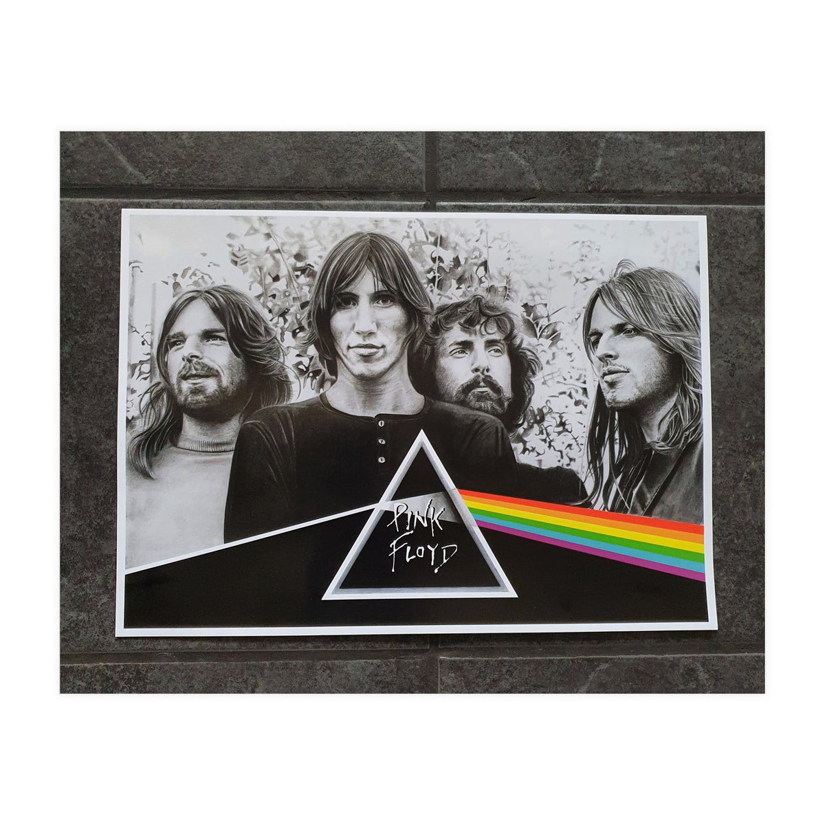 Pink Floyd DSOTM Pencil Portrait Print (Print Only)