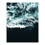 Oceanholic, Sea Waves Dark Photography, Nature Ocean Landscape Travel Eclectic Graphic Design (Print Only) thumbnail