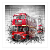 Graphic Art LONDON WESTMINSTER Red Buses (Print Only) thumbnail