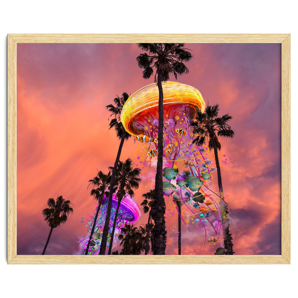 Electric Jellyfish in Palm Trees