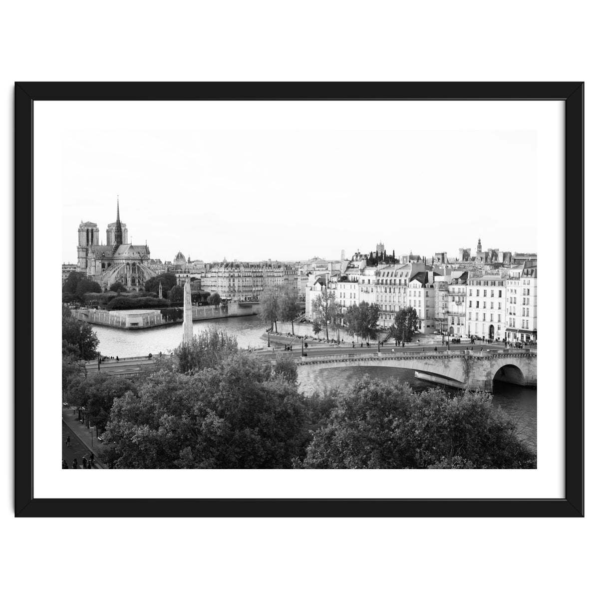 Paris View in Black and White