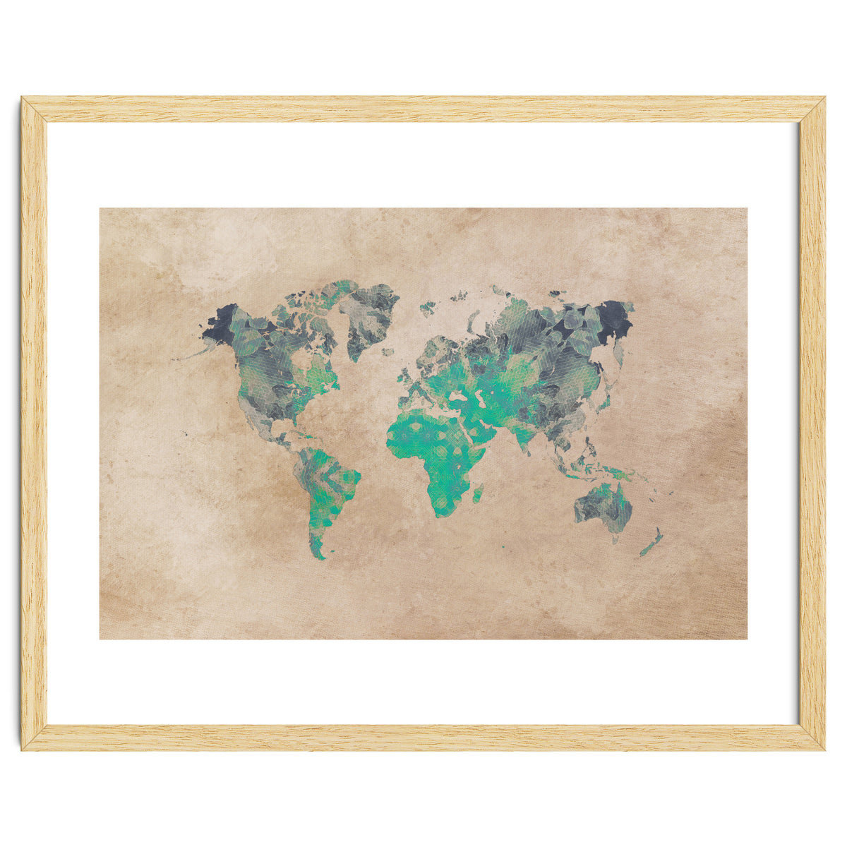 world map green