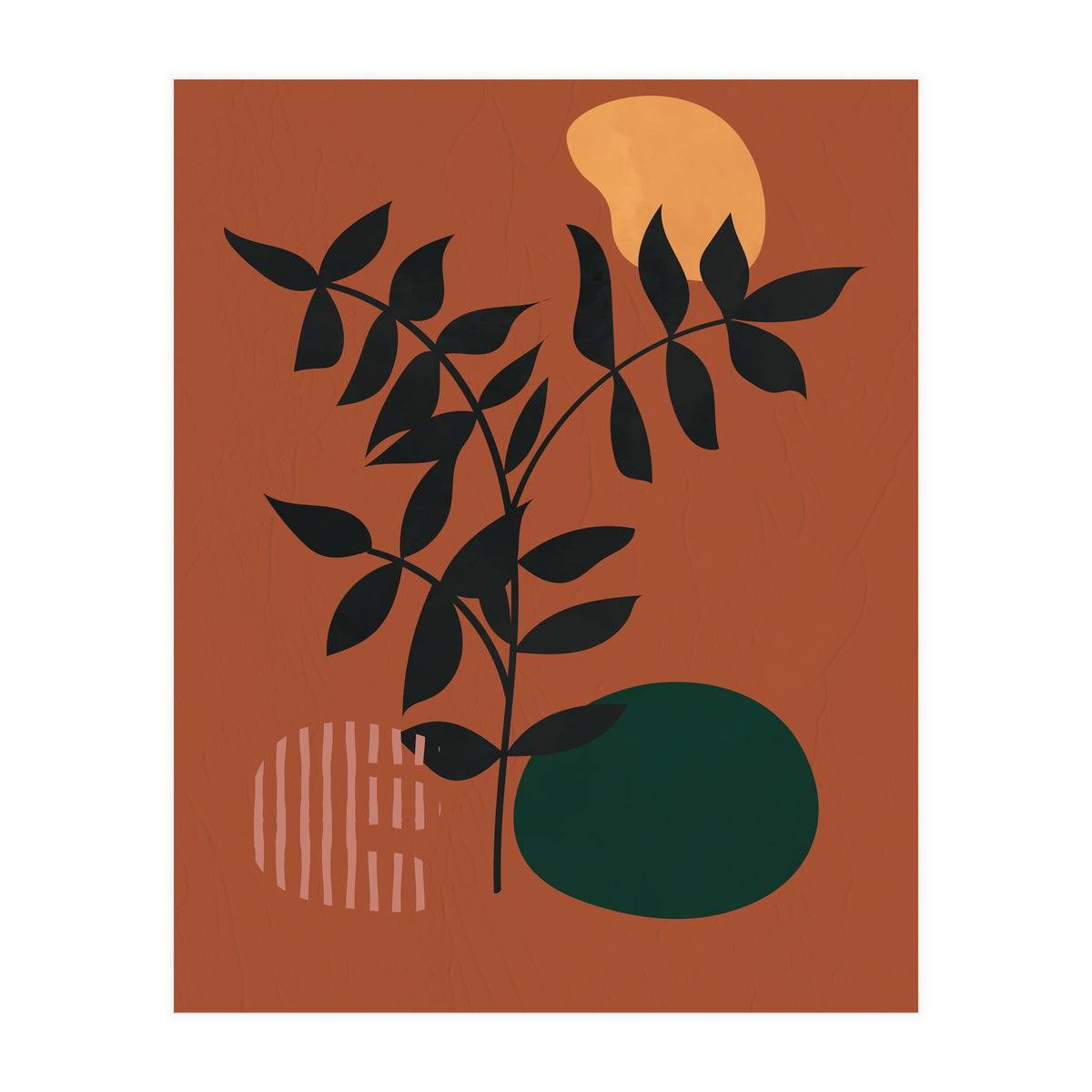 Boho Terracotta Plant (Print Only)