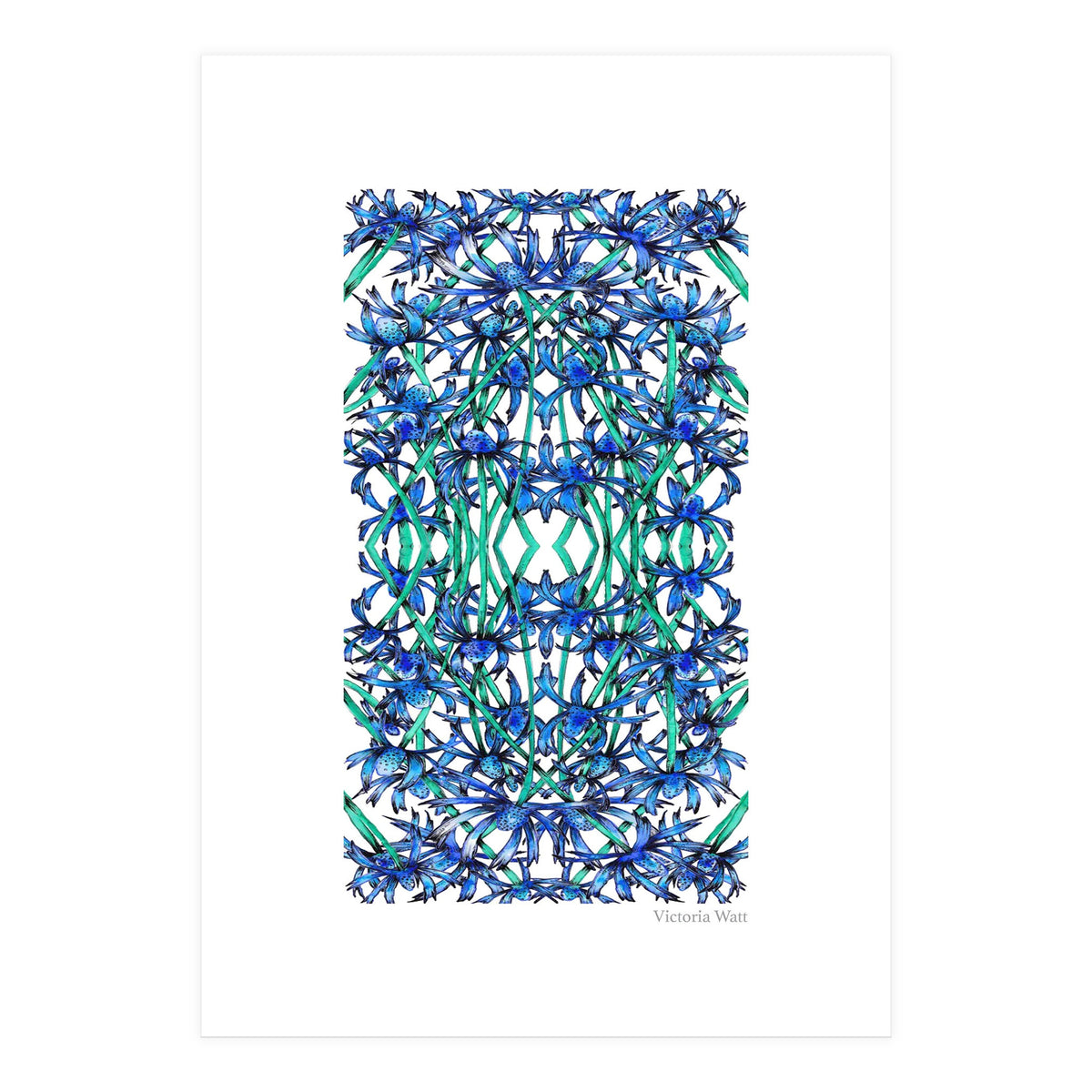 Blue Wildflowers  (Print Only)