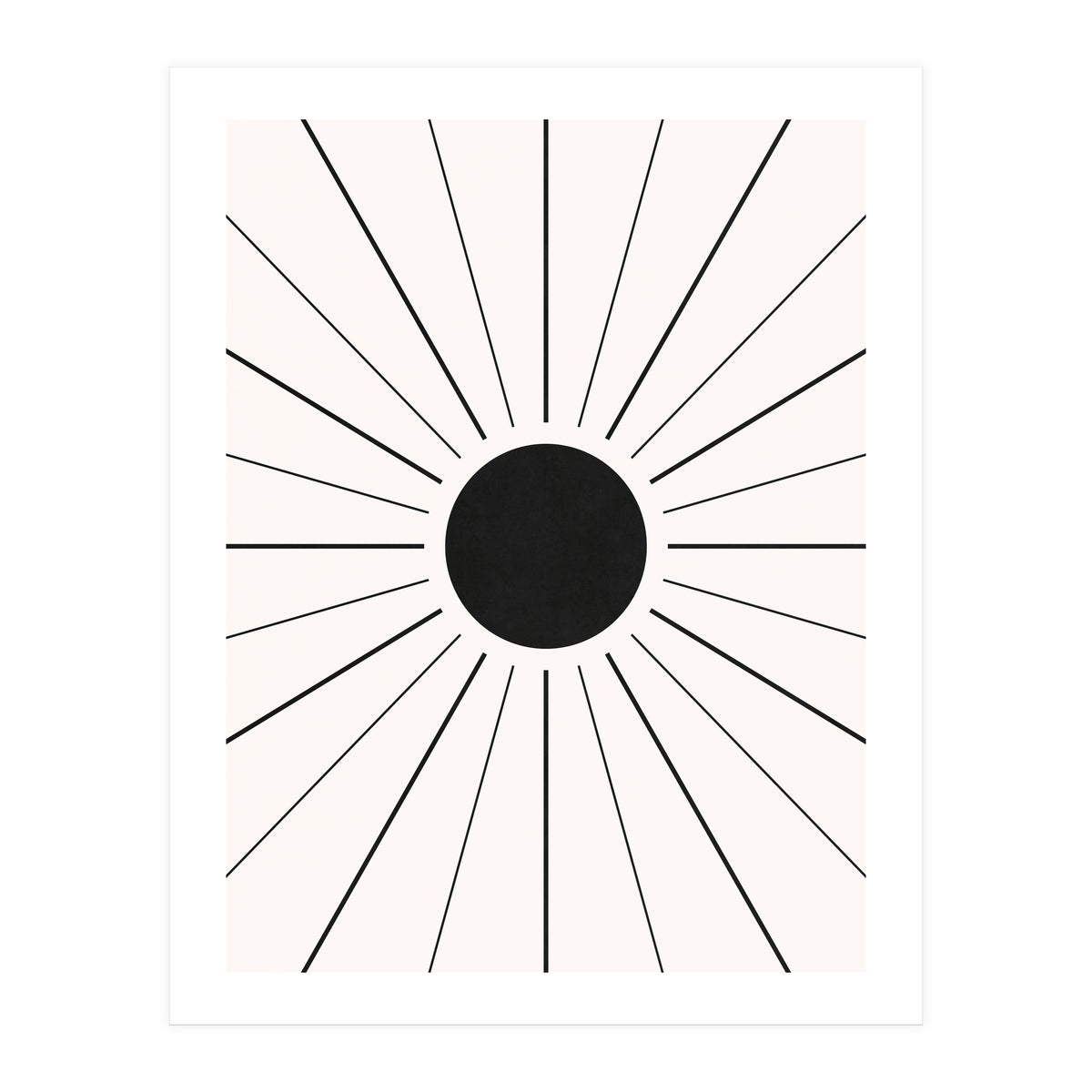 SUN IN LINES - BLACK (Print Only)