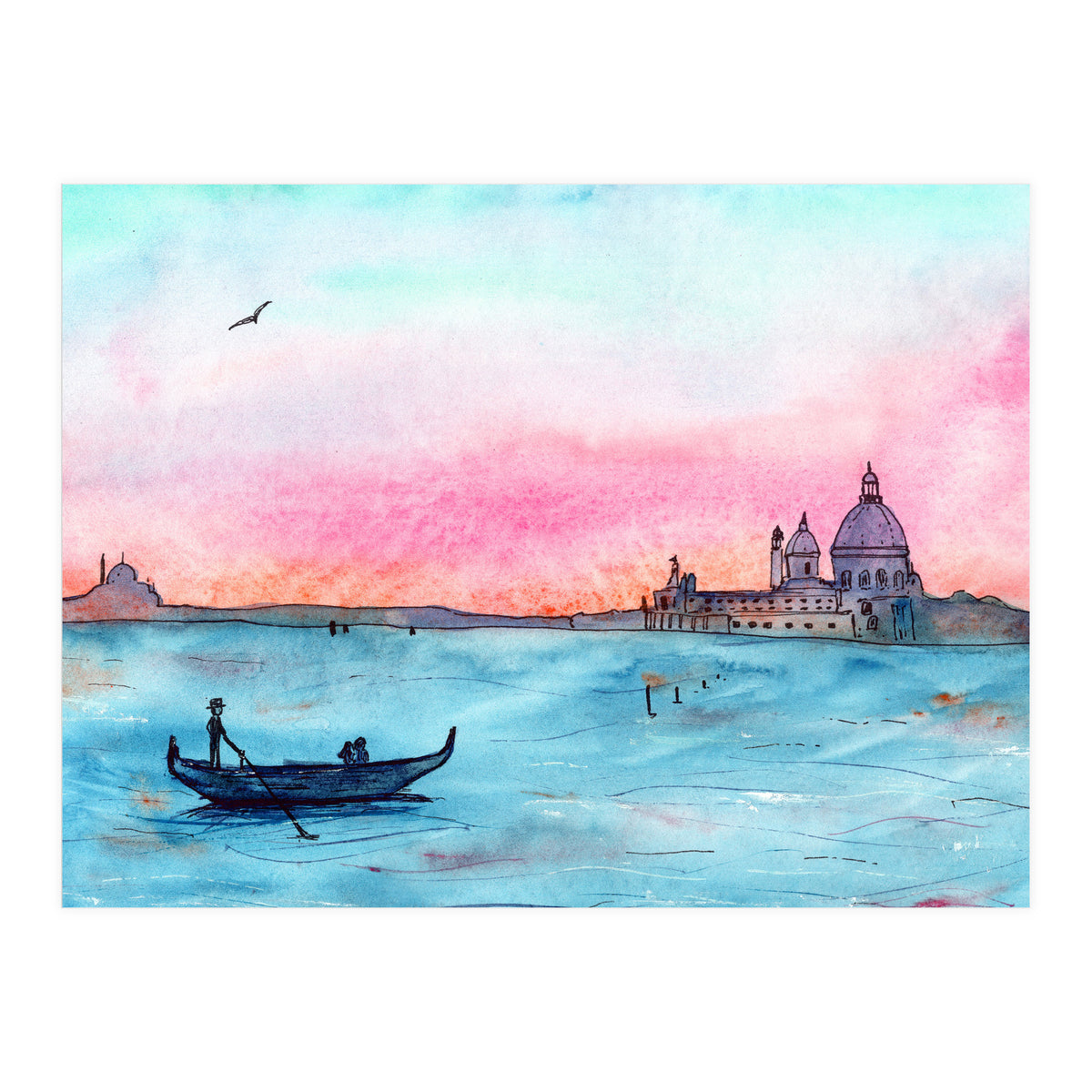 Sunset in Venice || watercolor (Print Only)