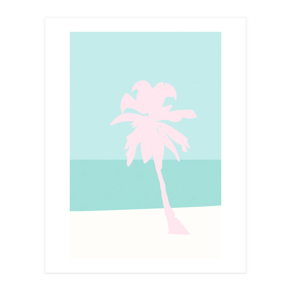 Minimal Palm Tree - Turquoise Coast (Print Only)