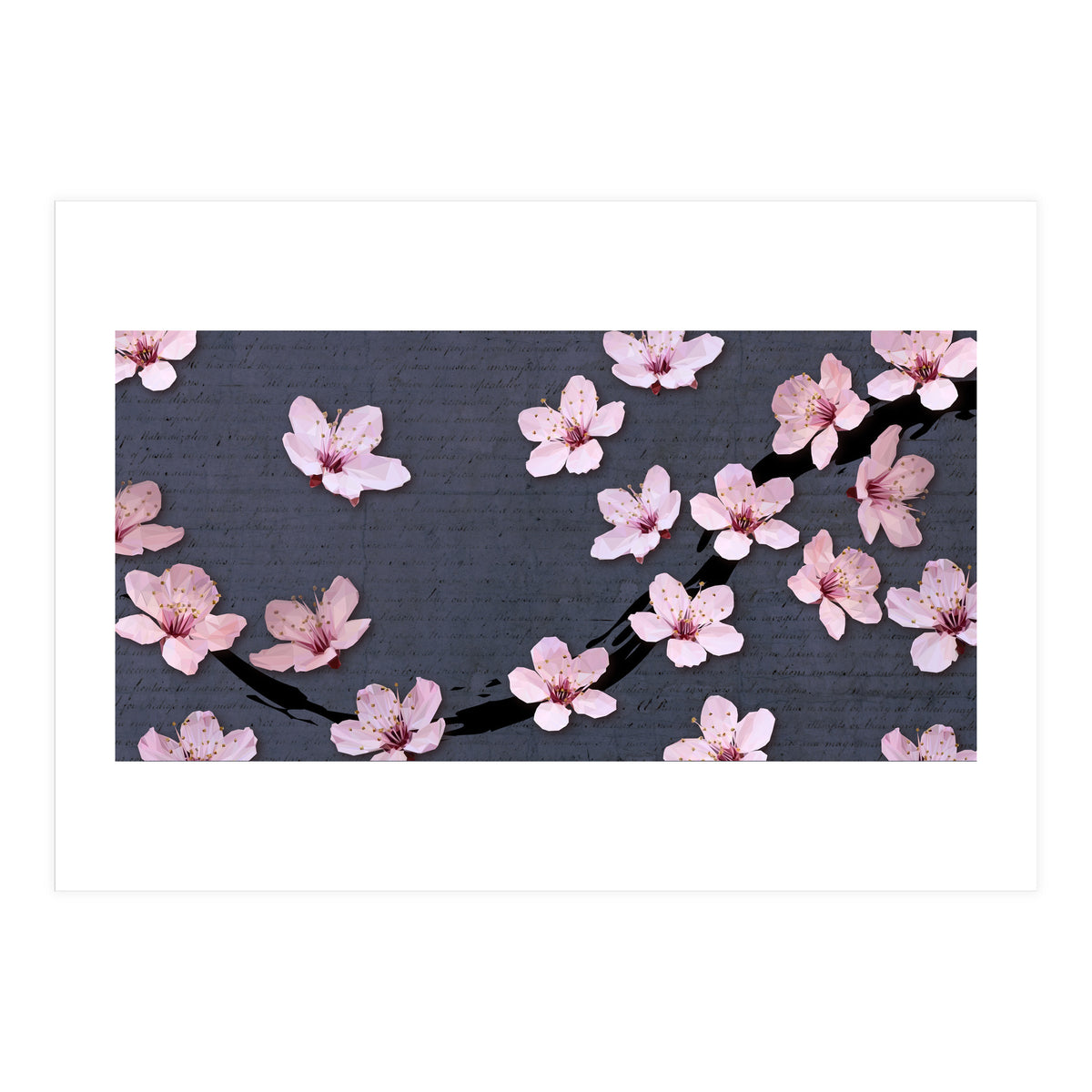 Triangulated Cherry Blossoms (Print Only)