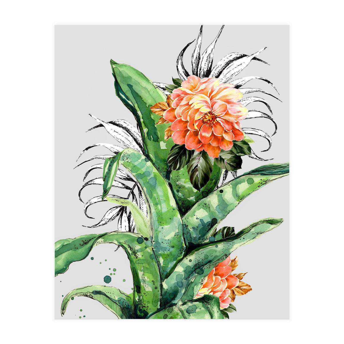 Collage of florid nature  (Print Only)