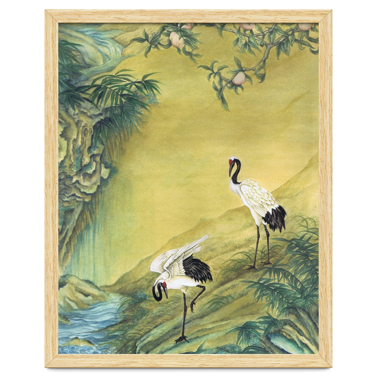 Cranes Under A Peach Tree