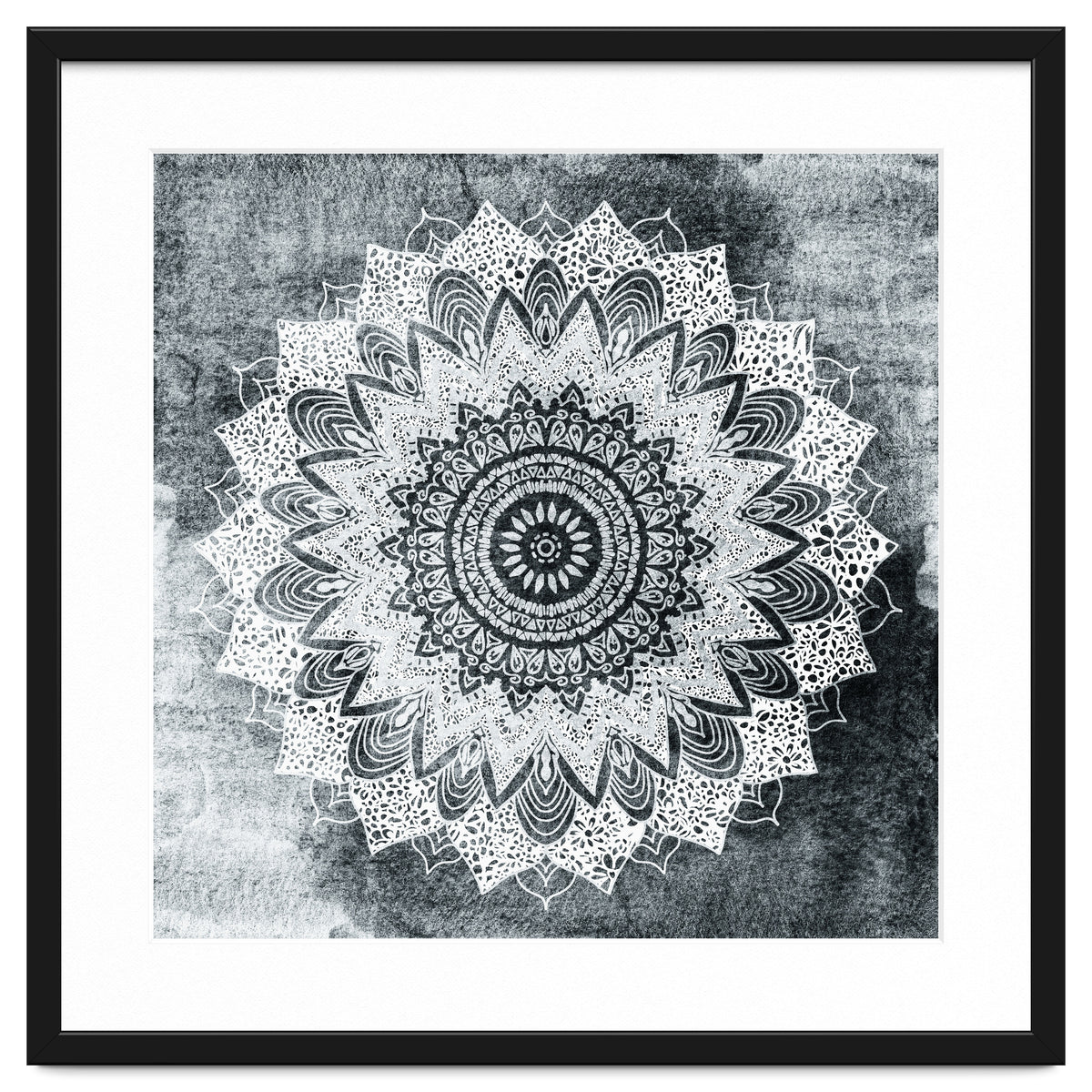 Bohochic Mandala In Gray