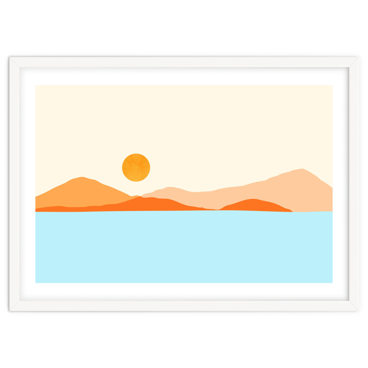 Desert Sea Minimal Landscape