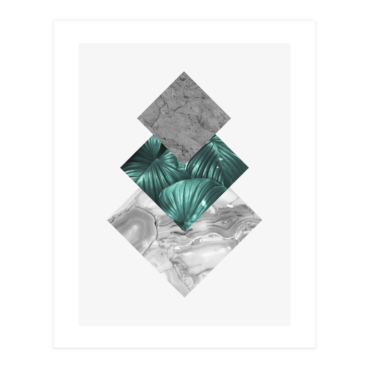 Botanical and geometric V (Print Only)