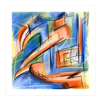 Emersions In Blue And Orange (Print Only)