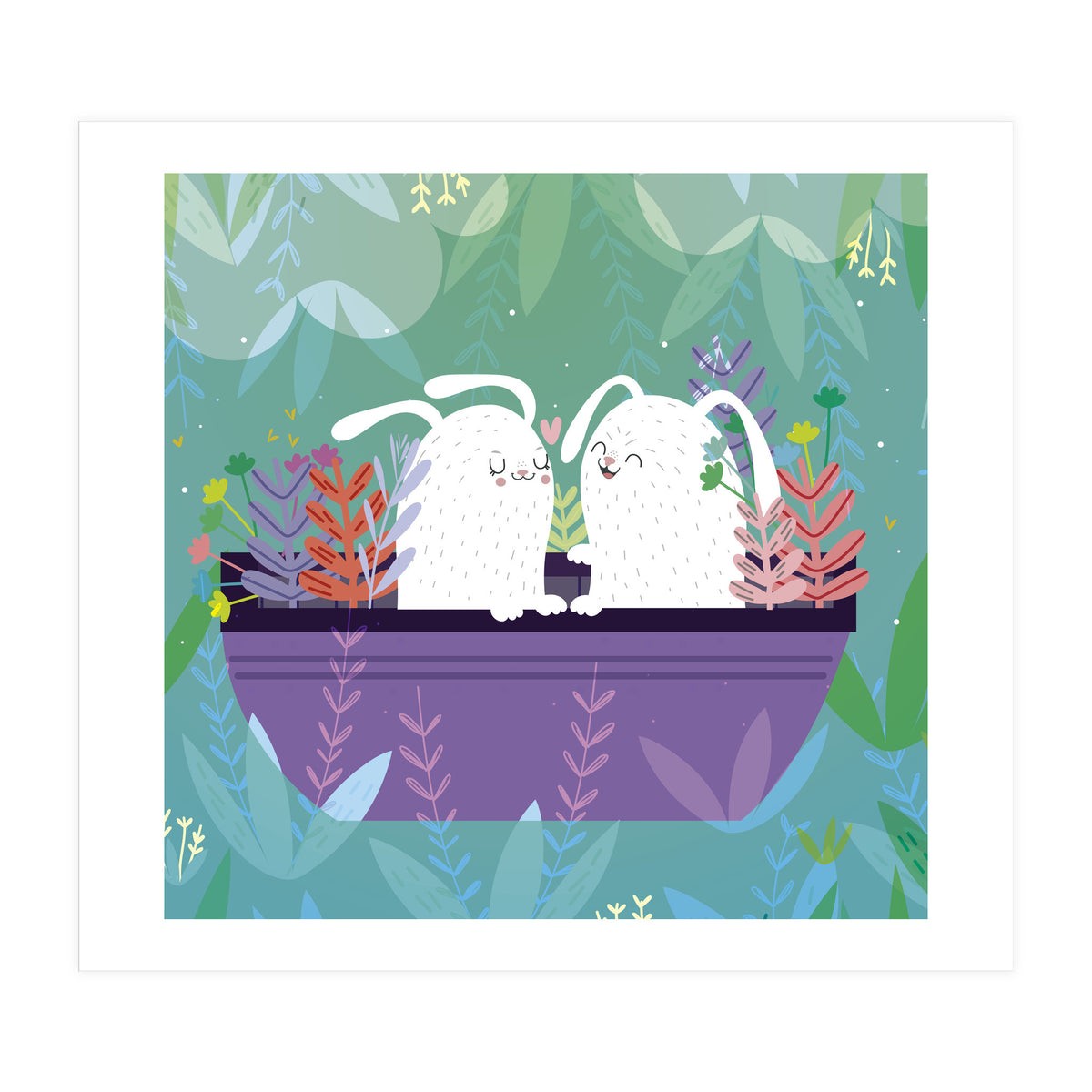 Rabbits in love (Print Only)