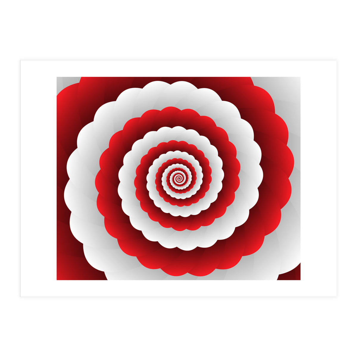 Red Modern Floral Interior Design (Print Only)