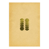 Green blurry geometric shapes (Print Only)