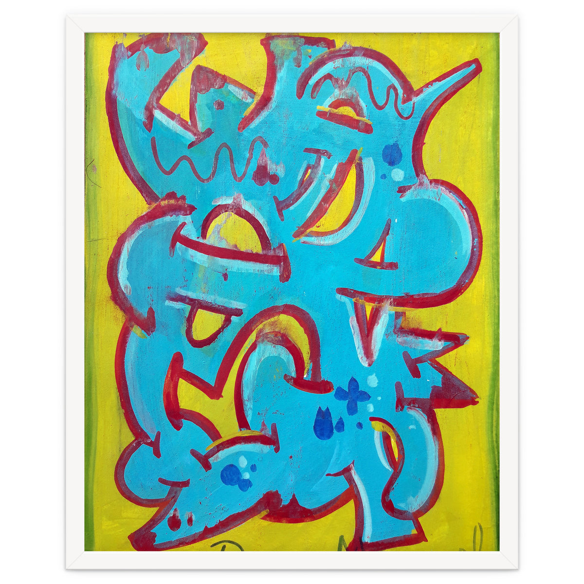 Forma Celeste Sobre Amarillo 3