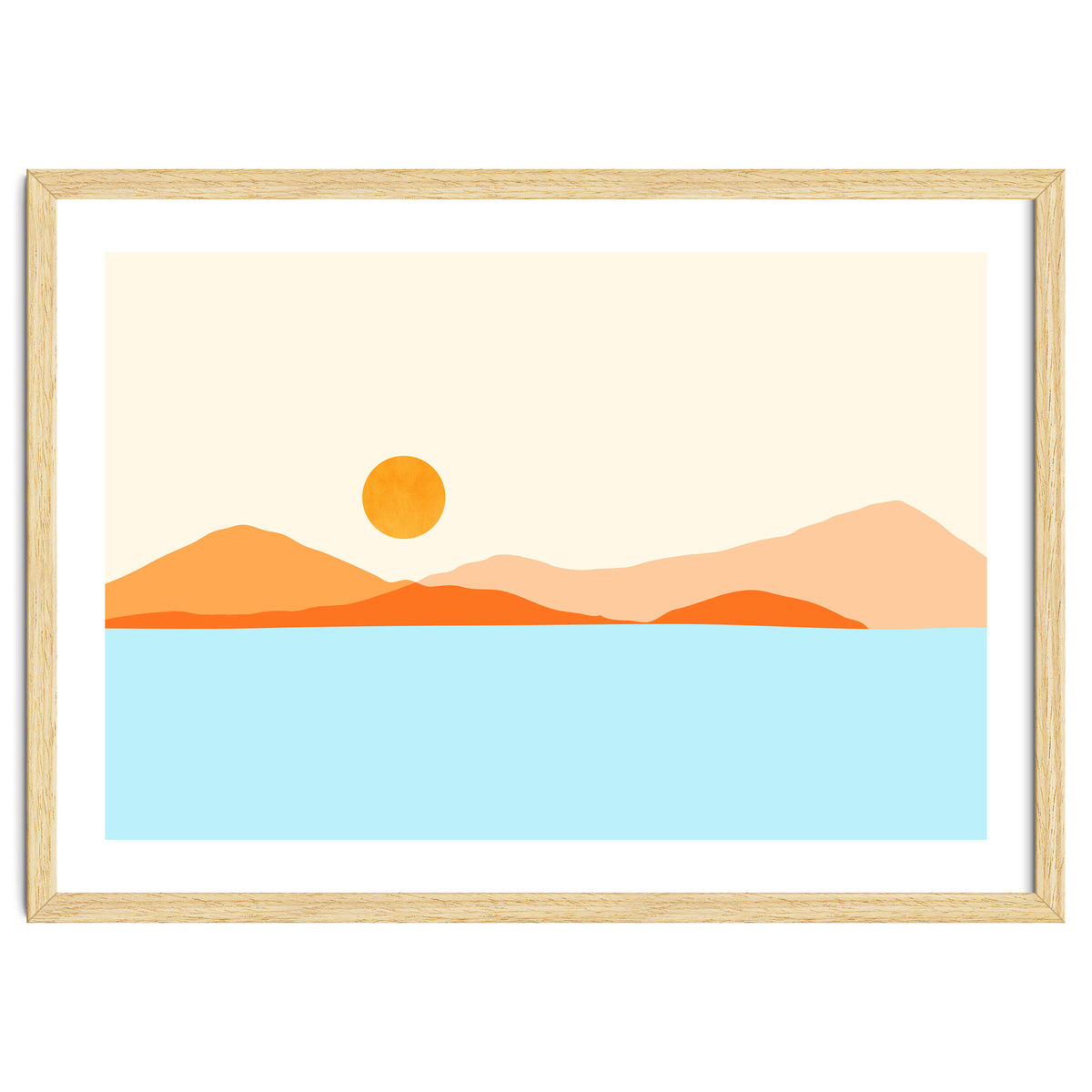 Desert Sea Minimal Landscape