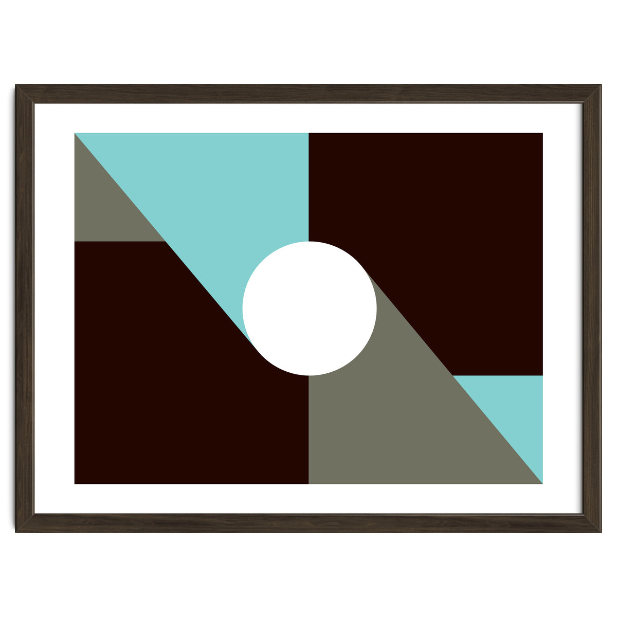 Geometric Shapes No. 29 - baby blue & grey