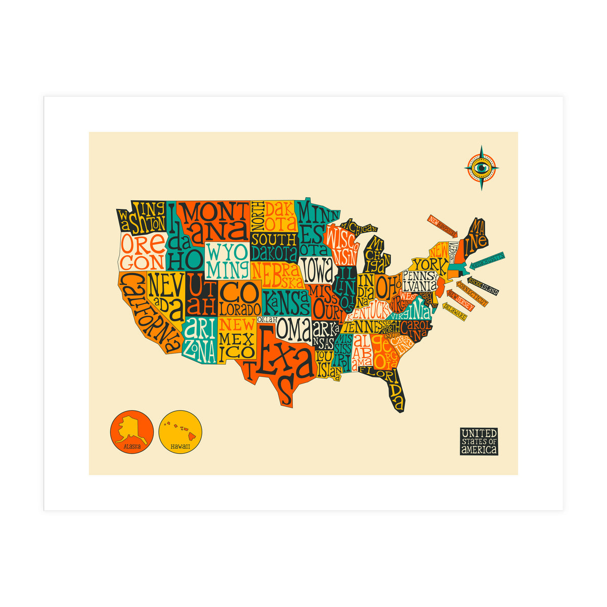 UNITED STATES MAP (Print Only)
