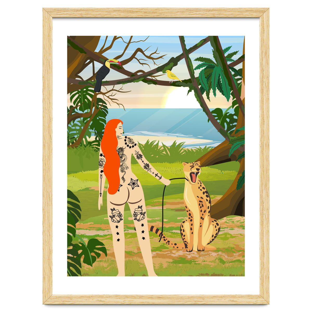 Tattooed Girl with Cheetah