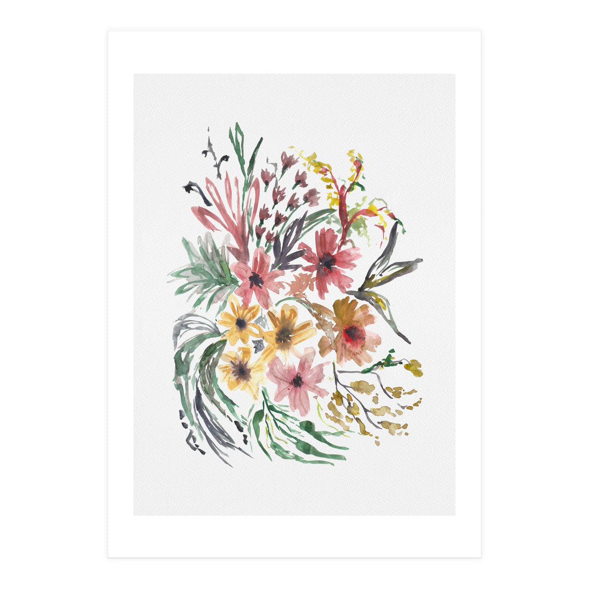 Earthy florals garden (Print Only)