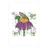 Frog On Flower sketch (Print Only) thumbnail