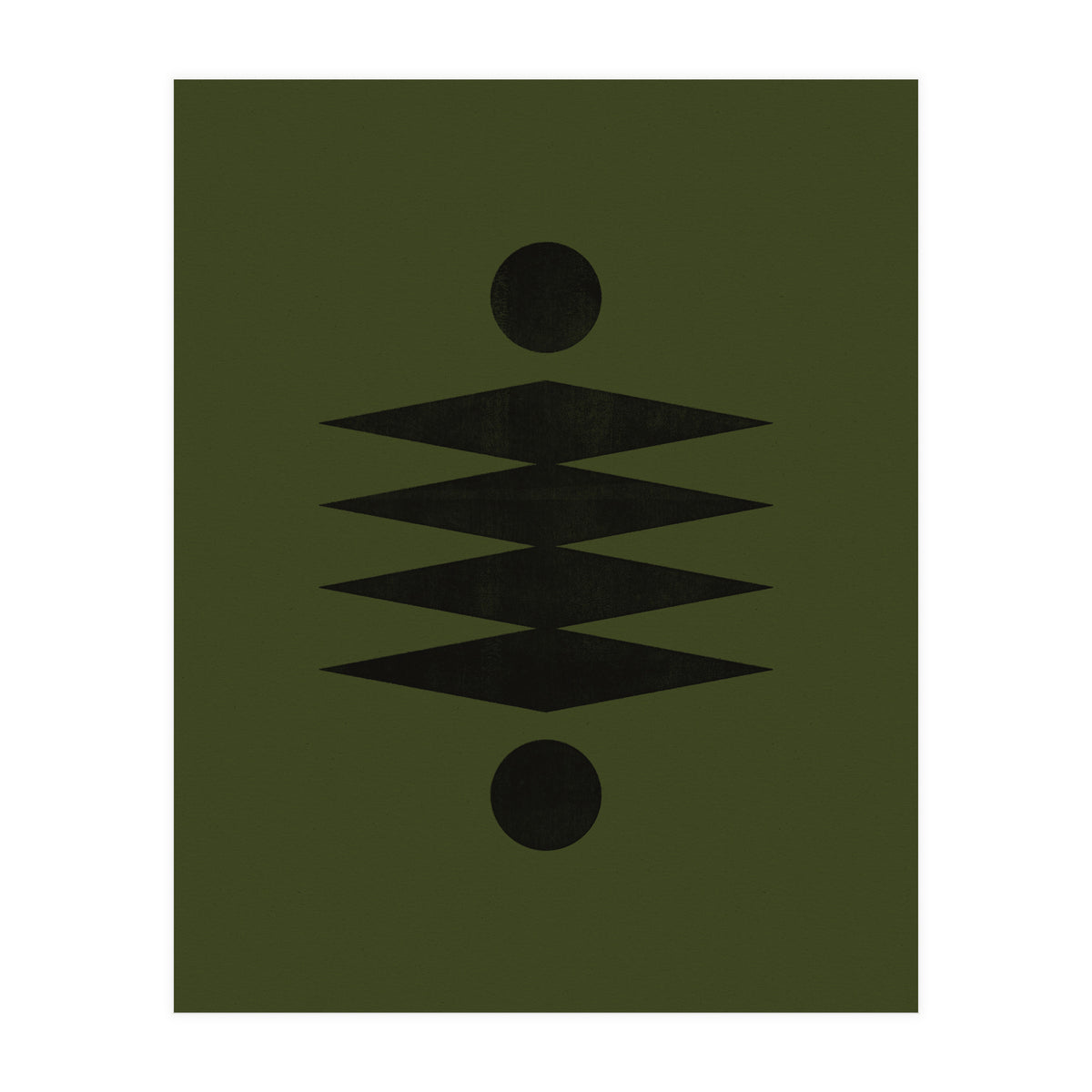 Mid-Century Modern No.19 - Woodblock Print (Print Only)